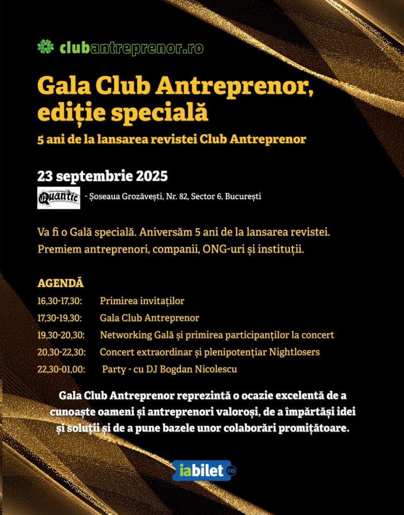 Gala Club Antreprenor Ediție Aniversară 5 ani de la lansarea revistei Club Antreprenor PORTRET