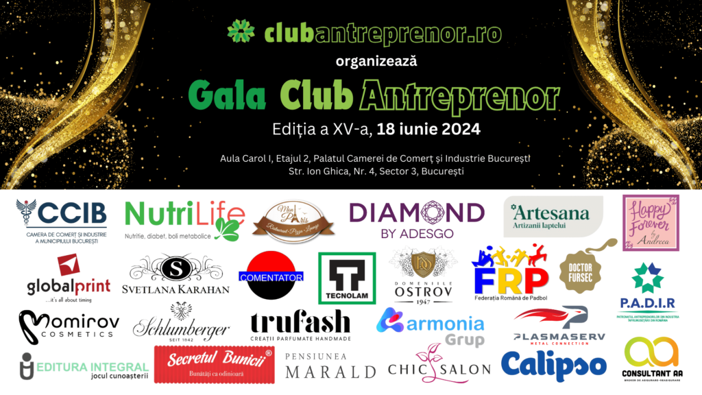GALA Club Antreprenor Ediția a XV-a, 18 iunie 2024