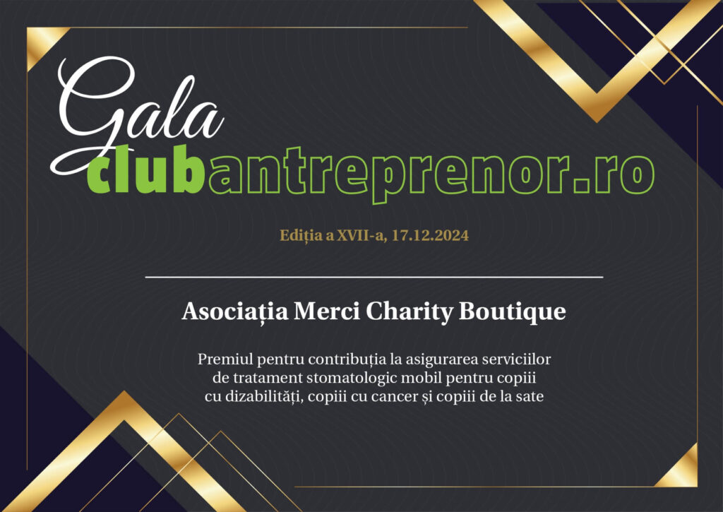 Diploma Asociația Merci Charity Boutique